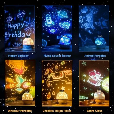 Baby Projector Night Light, Kids LED Night Light Projector Lamp 360° Rotatable 6 Projection Films For Kids Bedroom Gifts Birthday Christmas Easter Or Halloween Party 2 Baby Projector Night Light, Kids LED Night Light Projector Lamp 360° Rotatable 6 Projection Films For Kids Bedroom Gifts Birthday Christmas Easter Or Halloween Party - Image 2