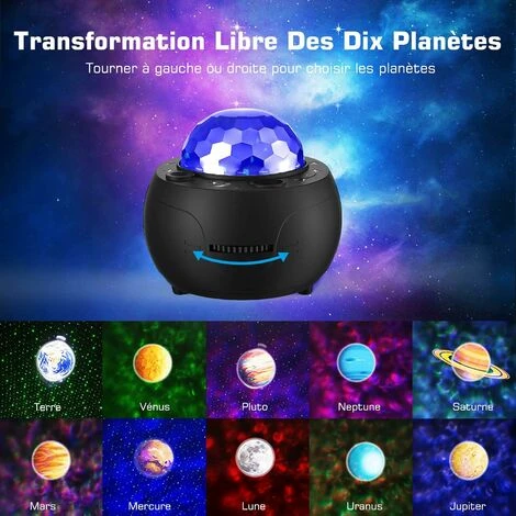 Star Projector Lamp, Starry Sky Projector 32 Modes 10 Planets, Rechargeable Kids Night Light LED Star Projector Lamp Adjustable Brightness Bluetooth With Remote Control For Adult Baby 2 Star Projector Lamp, Starry Sky Projector 32 Modes 10 Planets, Rechargeable Kids Night Light LED Star Projector Lamp Adjustable Brightness Bluetooth With Remote Control For Adult Baby - Image 2