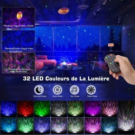 Star Projector Lamp, Starry Sky Projector 32 Modes 10 Planets, Rechargeable Kids Night Light LED Star Projector Lamp Adjustable Brightness Bluetooth With Remote Control For Adult Baby 3 Star Projector Lamp, Starry Sky Projector 32 Modes 10 Planets, Rechargeable Kids Night Light LED Star Projector Lamp Adjustable Brightness Bluetooth With Remote Control For Adult Baby - Image 3