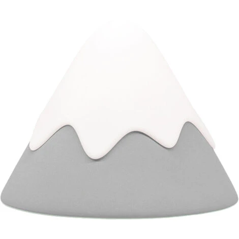 Snow Mountain Silicone LED Charging Night Light — Grey 1 Snow Mountain Silicone LED Charging Night Light — Grey
