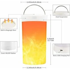 Flame Effect Light, LED Flame Effect Lights With Remote Control, USB Rechargeable, Flame Effect LED Candle Lights For Party, Room, Fake Fireplace, Christmas Decoration, Halloween Decoration -Home Lighting 75322640 4