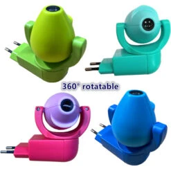 Light-Sensing Auto-Control LED Projection Night Light For Kids Room (Red) -Home Lighting 79596329 3