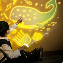 Small Rocket Portable Star Projection, Multi-functional Night Light — Yellow -Home Lighting 86481244 3