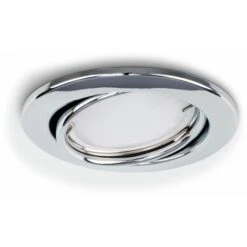 20 X Fire Rated Chrome Tiltable GU10 Recessed Ceiling Downlight