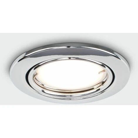 20 X Fire Rated Chrome Tiltable GU10 Recessed Ceiling Downlight 2 20 X Fire Rated Chrome Tiltable GU10 Recessed Ceiling Downlight - Image 2