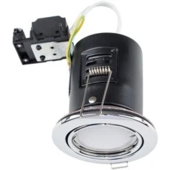 20 X Fire Rated Chrome Tiltable GU10 Recessed Ceiling Downlight 6 20 X Fire Rated Chrome Tiltable GU10 Recessed Ceiling Downlight -Home Lighting 8743157 3