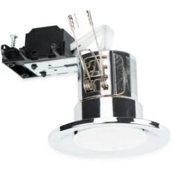 Fire Rated GU10 Recessed Ceiling Downlight Spotlight - Chrome - No Bulb