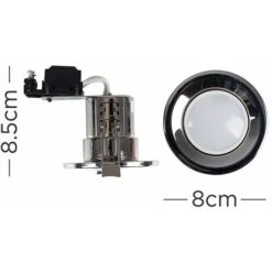 Fire Rated GU10 Recessed Ceiling Downlight Spotlight - Chrome - No Bulb -Home Lighting 8743386 4