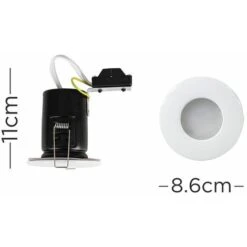 4 X Fire Rated Bathroom IP65 Domed GU10 Ceiling - White -Home Lighting 8744838 4