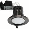 30 X Fire Rated Recessed GU10 Ceiling Spotlights - Black Chrome