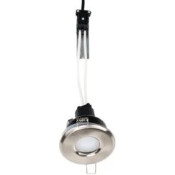 IP65 Recessed Bathroom GU10 Ceiling Downlight - Brushed Chrome - No Bulb 6 IP65 Recessed Bathroom GU10 Ceiling Downlight - Brushed Chrome - No Bulb -Home Lighting 8747065 3