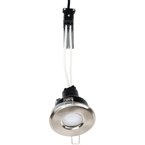 IP65 Recessed Bathroom GU10 Ceiling Downlight - Brushed Chrome - No Bulb 3 IP65 Recessed Bathroom GU10 Ceiling Downlight - Brushed Chrome - No Bulb - Image 3