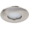Fire Rated Bathroom IP65 Domed GU10 Ceiling Downlight - Brushed Chrome - No Bulb