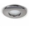 Fire Rated Bathroom IP65 Domed GU10 Ceiling Downlight - Black Chrome - No Bulb