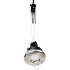 4 X Recessed Bathroom Ceiling Downlight Spotlights - Brushed Chrome - No Bulbs -Home Lighting 8747264 3