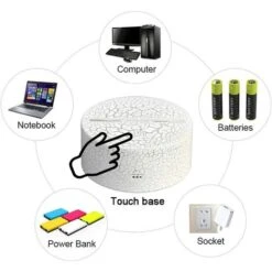 Spiderman Night Light For Kids, 3D Illusion, Touch Control, Dynamic Colors, Changing With 3 Patterns -Home Lighting 88298651 4