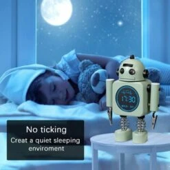 Children's Alarm Clock, Day/night LED Lighting Children's Alarm Clock, Children's Alarm Clock With 5 Different Music And 3 Volumes, Children's Alarm Clock With Time Display And Indoor Temperature For -Home Lighting 88618657 4