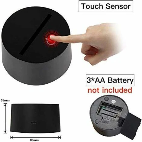 LED Night Light FC Paris Saint Germain Football Club 3D Illusion Kids Children League 5 LED Night Light FC Paris Saint Germain Football Club 3D Illusion Kids Children League - Image 5