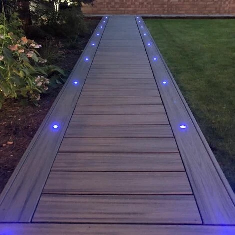 Set Of 10 - 15mm Stainless Steel IP67 Blue LED Plinth Decking Kit 5 Set Of 10 - 15mm Stainless Steel IP67 Blue LED Plinth Decking Kit - Image 5