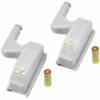 LED Hinge Light Universal Home Kitchen Office Door Light Hotel Cabinet Automatic Switch Cold White Lighting Lamp Cupboard Night Light (Battery Included, 2pcs)