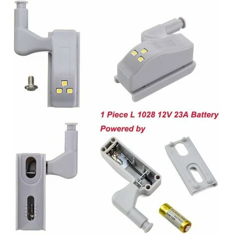 LED Hinge Light Universal Home Kitchen Office Door Light Hotel Cabinet Automatic Switch Cold White Lighting Lamp Cupboard Night Light (Battery Included, 2pcs) 3 LED Hinge Light Universal Home Kitchen Office Door Light Hotel Cabinet Automatic Switch Cold White Lighting Lamp Cupboard Night Light (Battery Included, 2pcs) - Image 3