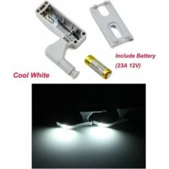 LED Hinge Light Universal Home Kitchen Office Door Light Hotel Cabinet Automatic Switch Cold White Lighting Lamp Cupboard Night Light (Battery Included, 2pcs) 9 LED Hinge Light Universal Home Kitchen Office Door Light Hotel Cabinet Automatic Switch Cold White Lighting Lamp Cupboard Night Light (Battery Included, 2pcs) -Home Lighting 91163268 5