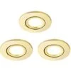 Litecraft Recessed Downlights Fire Tiltable Spotlight In Satin Brass - 3 Pack
