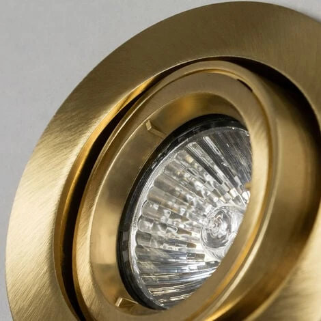 Litecraft Recessed Downlights Fire Tiltable Spotlight In Satin Brass - 3 Pack 4 Litecraft Recessed Downlights Fire Tiltable Spotlight In Satin Brass - 3 Pack - Image 4