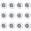 Litecraft Recessed Downlight IP65 Diecast Ceiling Spotlight In White - 12 Pack
