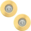 Litecraft Recessed Downlight Fire Rated Fixed Spotlight In Satin Brass - 2 Pack