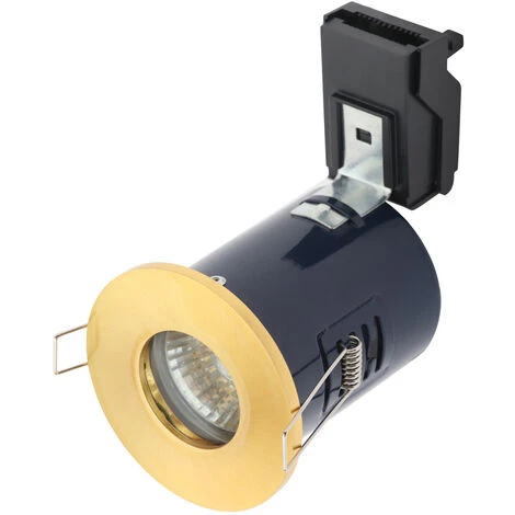 Litecraft Recessed Downlight Fire Rated Fixed Spotlight In Satin Brass - 2 Pack 3 Litecraft Recessed Downlight Fire Rated Fixed Spotlight In Satin Brass - 2 Pack - Image 3