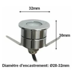 FlkwoH LED Recessed Spotlight 1W 12V IP65 45 ° - White Neutre 4200k - 5500k 9 FlkwoH LED Recessed Spotlight 1W 12V IP65 45 ° - White Neutre 4200k - 5500k -Home Lighting 93448643 5