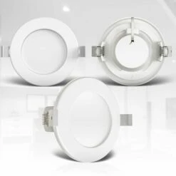 FlkwoH 3x LED Recessed Spots Bathroom Spotlights Recessed Lights Ultra Flat Lamp Ceiling Spots IP44 -Home Lighting 93457326 3