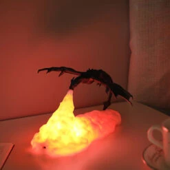 3D Print Dragon Lamp Bedroom Night Light Teenager Room Decoration Rechargeable LED Lights Indoor Lighting Holiday Birthday Gift Fire