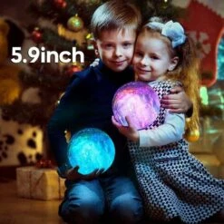 Galaxy Moon Lamp 16 Colors LED 3D Moon Light Lava Lamp, Remote & Touch Control Star Moon Night Light Birthday Gifts 12cm -Home Lighting 93498295 5