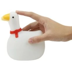 1pc Cute Duck Goose Night Light, USB Rechargeable Animal Nursery Lamp Portable Soft Silicone Light, Kids Bedroom Light Holiday Birthday Gift -Home Lighting 93513472 3