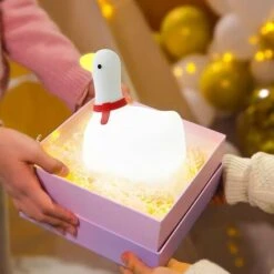 1pc Cute Duck Goose Night Light, USB Rechargeable Animal Nursery Lamp Portable Soft Silicone Light, Kids Bedroom Light Holiday Birthday Gift -Home Lighting 93513472 4