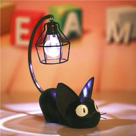 Cute Night Light Black Cat Table Lamp Resin Craft Desk Lamp With Antique Iron Shade Bedroom Table Decoration 5 Cute Night Light Black Cat Table Lamp Resin Craft Desk Lamp With Antique Iron Shade Bedroom Table Decoration - Image 5