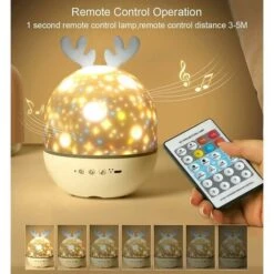 Night Light Projector With Music, Star Light Projecter With Remote Control, 6 Projector Films Baby Nursery Light 360° Rotation Timer Projector Light For Kids Boy Girl Birthday Gift Bedroom/Party Decor 7 Night Light Projector With Music, Star Light Projecter With Remote Control, 6 Projector Films Baby Nursery Light 360° Rotation Timer Projector Light For Kids Boy Girl Birthday Gift Bedroom/Party Decor -Home Lighting 94197131 3