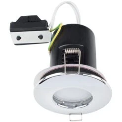 6 X Fire Rated Bathroom IP65 Domed GU10 Downlight Spotlights - Chrome - No Bulbs -Home Lighting 9473802 3