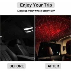 Star Projector Night Light, Auto Roof Adjustable Car Interior Lights Romantic Starry Projector Lights Mini USB LED Night Light For Bedroom Ceiling, Car, Wedding, Celebration And Party Decoration -Home Lighting 96088181 5