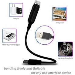 1 Piece Purple USB Magic Ball Star Lights Car Full Of Stars Atmosphere Lights Car Laser Star Lights Home Outdoor Atmosphere Lights -Home Lighting 96092947 3