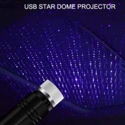 1 Piece Purple USB Magic Ball Star Lights Car Full Of Stars Atmosphere Lights Car Laser Star Lights Home Outdoor Atmosphere Lights -Home Lighting 96092947 5