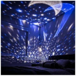 Baby Night Light, Musical And Luminous Child Night Light, Star Sky Projector, 10 Colors Projection Star Night Light, Child Adult LED Projector Lamp, Child Gift Baby Girl Boy（blue） -Home Lighting 96246686 5