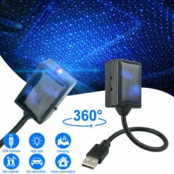 USB Car Interior Atmosphere Starry Sky Lamp Ambient Star LED Projector Light, Blue 7 USB Car Interior Atmosphere Starry Sky Lamp Ambient Star LED Projector Light, Blue -Home Lighting 96864826 3