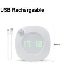 LED PIR Motion Sensor Wall Clock Lamp 360 Degree USB Modern Design Digital Watch Time Indoor Kitchen Bathroom Study Night Light 9 LED PIR Motion Sensor Wall Clock Lamp 360 Degree USB Modern Design Digital Watch Time Indoor Kitchen Bathroom Study Night Light -Home Lighting 96866544 5