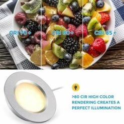 LED Recessed Downlight Extra Flat 3W 12V LED Recessed Lamp Ceiling Light Round Dimmable 240 Lumen Warm White IP44 For Bathroom Living Room Cabin, Boat Car Set Of 4 [Energy Class A++] -Home Lighting 97813281 4