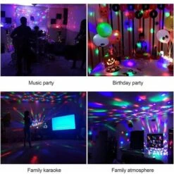 USB LED Disco Ball For Kids, Disco Light, Light Effects, 7 Colors Music Controlled, Party Lighting For Kids, Christmas, Birthday Party, Decoration -Home Lighting 97814000 5