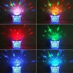 Star Projection LED Alarm Clock Color Changing Calendar With Thermometer -Home Lighting 97815648 3