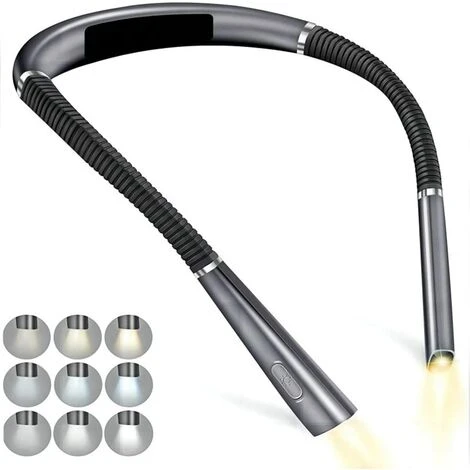 Neck Reading Light, Book Light For Reading In Bed At Night, USB Rechargeable Neck Light, 3 Colours & 3 Brightness Levels, Neck Book Light Perfect For Reading,black 1 Neck Reading Light, Book Light For Reading In Bed At Night, USB Rechargeable Neck Light, 3 Colours & 3 Brightness Levels, Neck Book Light Perfect For Reading,black